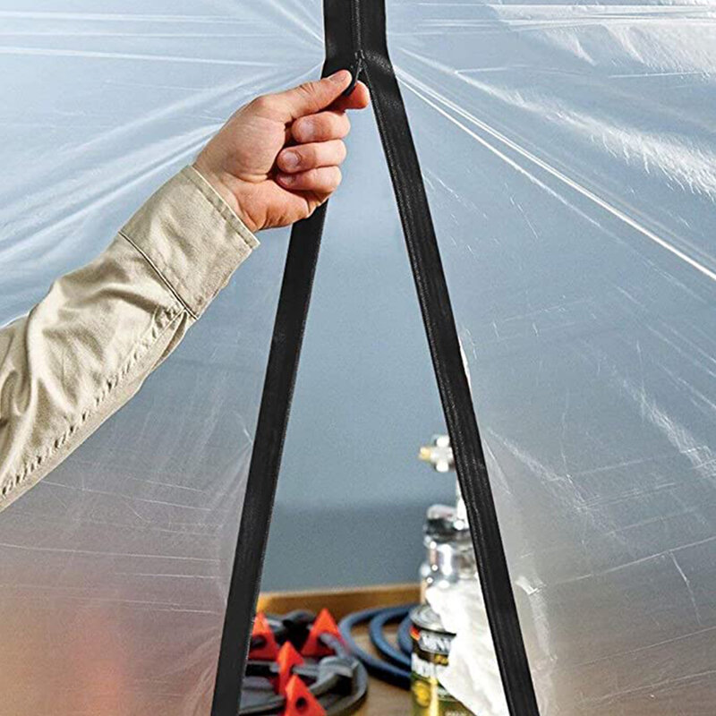 Heavy Duty Zipper Adhesive Zipper Fabric Glue 2-Pack Adhesive Tape Waterproof Zipper Double-Side Indoor Outdoor Dust Barriers