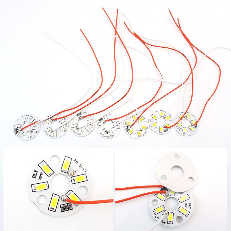 Chip de cuentas LED de 5V CC, Bombilla regulable de superficie, transformación, fuente de luz LED, diámetro de 32MM, 5730SMD, 3W, Color único