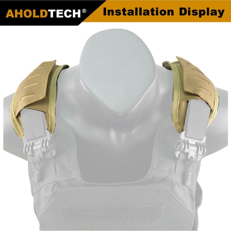 Respirável 3D Malha Caça Vest com Almofada Almofada, Mochila Ao Ar Livre, Corte A Laser, Tactical Vest, Shoulder Strap Pads, Plate Carrier