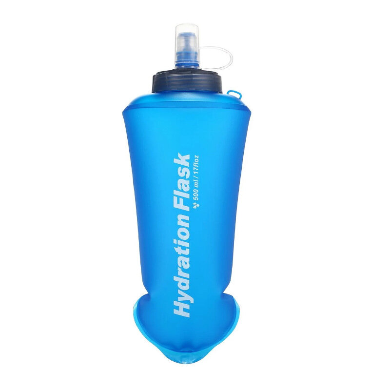 Botella de agua de TPU suave, frasco de agua plegable, ultraligero, paquete de hidratación para correr, chaleco, bolsa de cintura, 250ml, 500ml, 750ml
