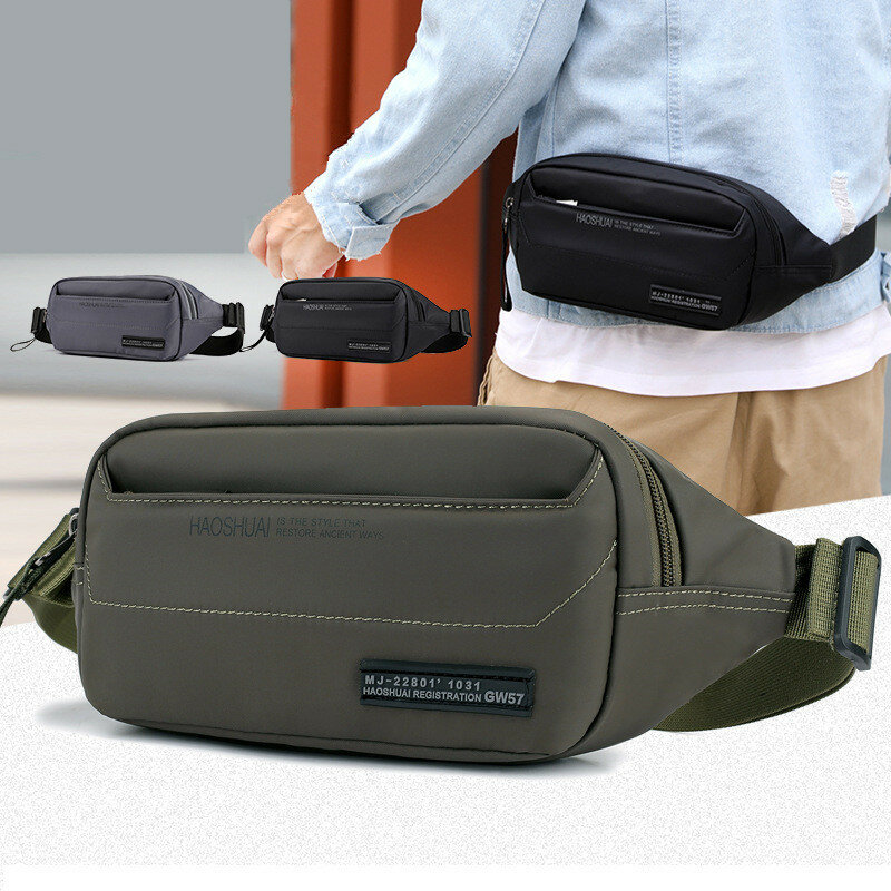 Cintura impermeável para homens, Running Bag, Outdoor Sports Belt Bag, Montando o telefone móvel, Gym Fanny Pack, Novo