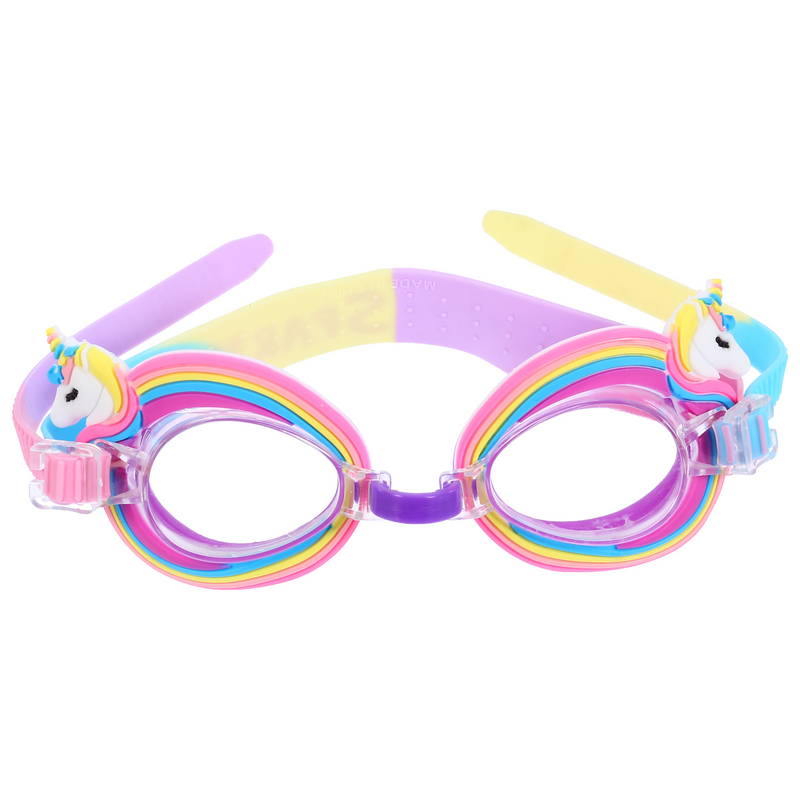 Gafas de natación para niños, gafas de agua antiniebla para piscina, graduadas para niños pequeños, unicornio bajo el agua, Playa Uv