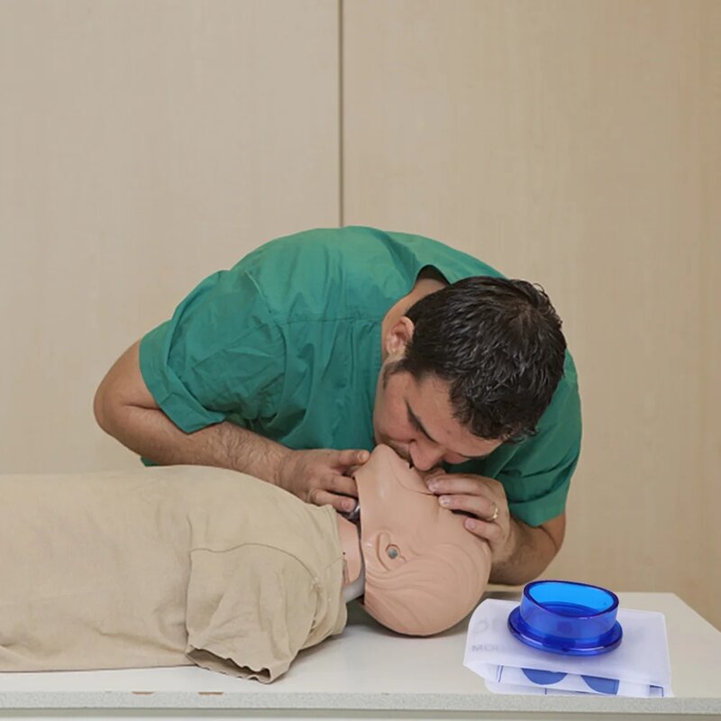 Jednorazowe sztuczne oddychanie awaryjne usta-usta CPR osłona twarzy kieszonkowy rozmiar jeden zawór maska ratownicza dla dorośli i dzieci