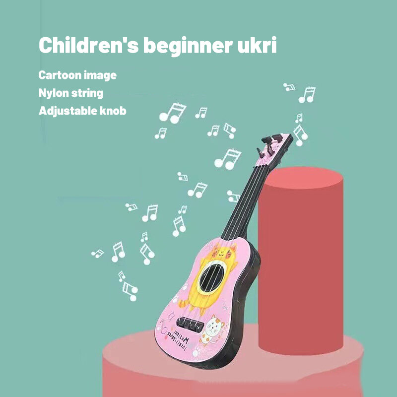 Mini Ukulele Toy Guitar para crianças, instrumento educativo, presentes para meninos e meninas