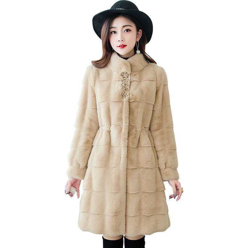 Women&’s Clothing Fur In Autumn and Winter of 2023 New Free Shipping High Imitation Velvet Mink Coat Hooded Imitation Mink Top