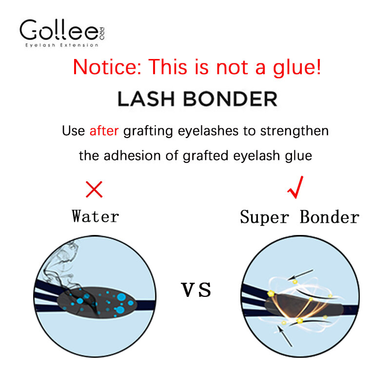 Gollee Lem Bulu Mata 0.5S Ekstensi Bulu Mata Profesional Perekat Bulu Mata Tahan Air Persediaan Bulu Mata untuk Salon Lem Bulu Mata