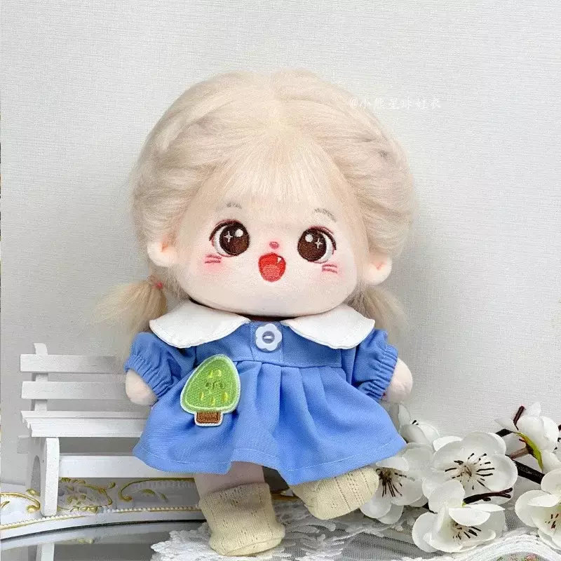 Cute Cotton Doll Clothes Set, Plush Toy Coat, Meias e Botas, Macacão, Sem Atributo, 20cm