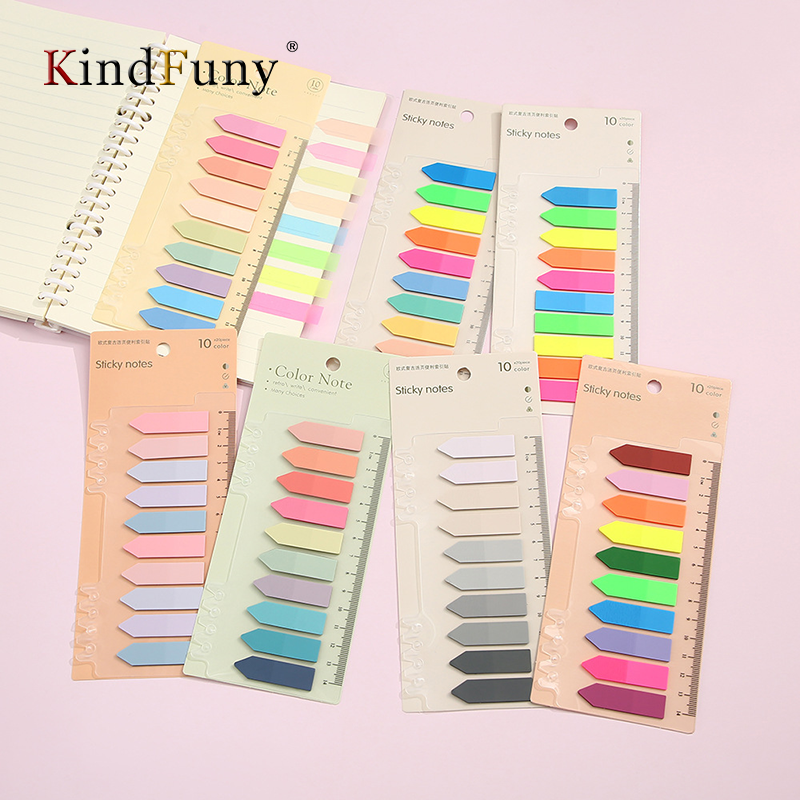 KindFuny-marcapáginas de papelería, pegatinas autoadhesivas de hojas sueltas, Bloc de notas, marcadores de página, pegatinas de papel, índice, 1400 hojas
