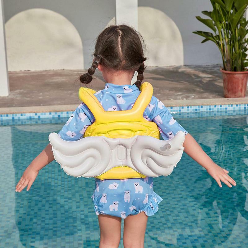 Inflatable Swimsuit Inflatable Swim Vest Angel Wing For Swimming Cute Bright Colors Swimming Supplies Foldable Lightweight Swim