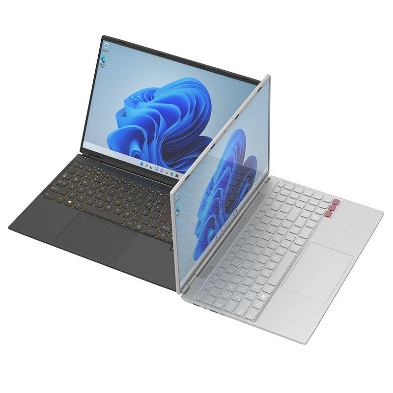 Touch ID Laptop Wanita Windows 10 11 Notebook Gaming Pendidikan Kantor 16.0 "IPS 11 N5095 12G RAM 512G SSD + 1000G HHD Sisi Sempit