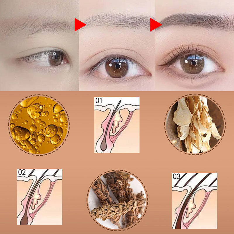 Augenbrauen schnell wachsen Serum für Frauen Männer Wimpern Haarwuchs verhindern Kahlheit voller dicker verlängern Augenbrauen Make-up Serum
