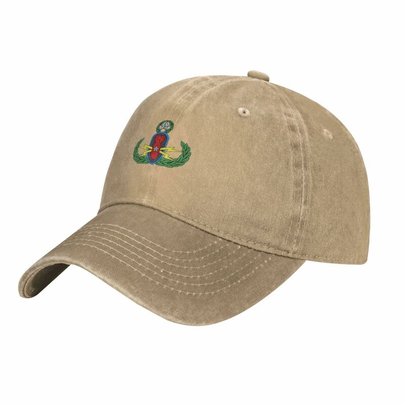 Sombrero de vaquero con insignia EOD Master, gorra de cierre de hebilla ajustable, regalo para papá, camionero, Natural, Unisex