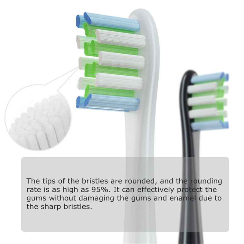 Wymienne główki do szczoteczki dla Oclean X/ X PRO/ Z1/ F1/ One/ Air 2 /SE elektryczna soniczna szczoteczka do zębów głowica DuPont miękkie włosie dysze
