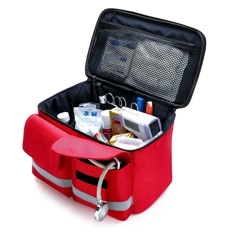 救急車用ポータブル医療バッグ,空の緊急キット,バックパック付きトラベルバッグ,家庭用,防水,家族用薬キット,肩