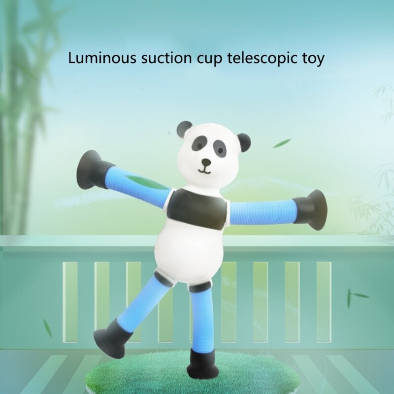 Juguete sensorial con ventosa telescópica con forma mono dibujos animados, juguete con ventosa extensible, envío directo