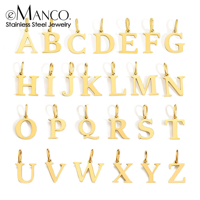 EManco początkowa alfabet wisiorek ze stali nierdzewnej za wykonanie naszyjnika minimalizm akcesoria biżuteria damska sprzedaż hurtowa