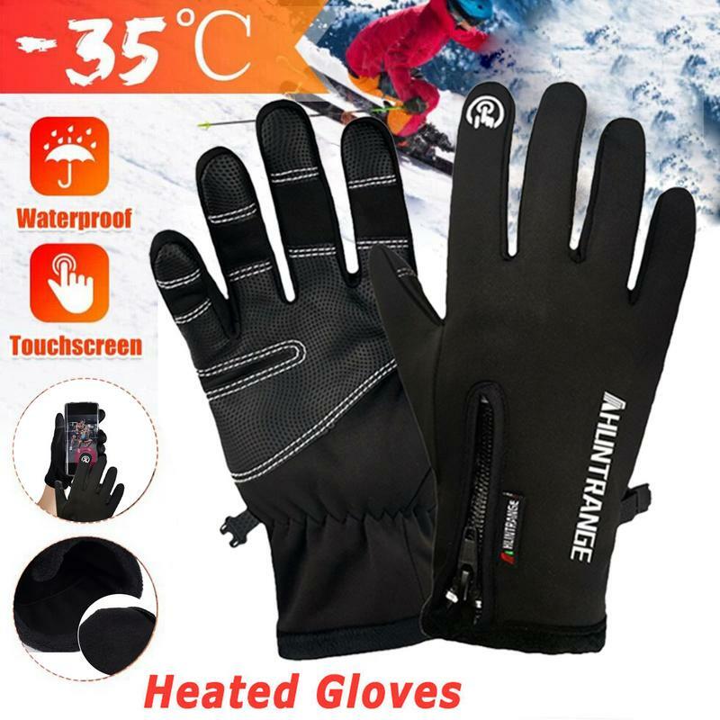 Guanti riscaldanti per l'inverno guanti elettrici a riscaldamento rapido per guanti impermeabili invernali con calore a dita intere per lo sci da Jogging