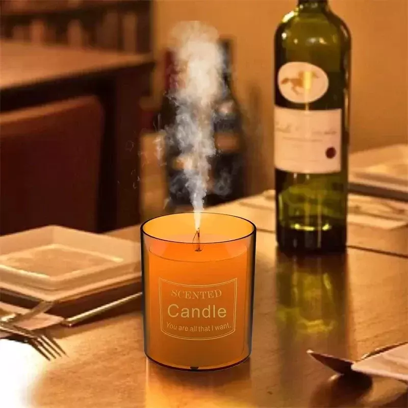 Simulierte Kerze Luftbe feuchter ätherisches Öl Aroma therapie Diffusor 150ml für Büro zu Hause Schlafzimmer Geschenk Yoga USB Humificador