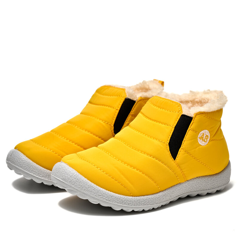 ฤดูหนาวรองเท้าเด็ก Plush Non-Slip รองเท้าผ้าฝ้ายรองเท้ากันน้ำน่ารักรองเท้าเด็กอบอุ่นเด็กรองเท้าบู๊ตหิมะ