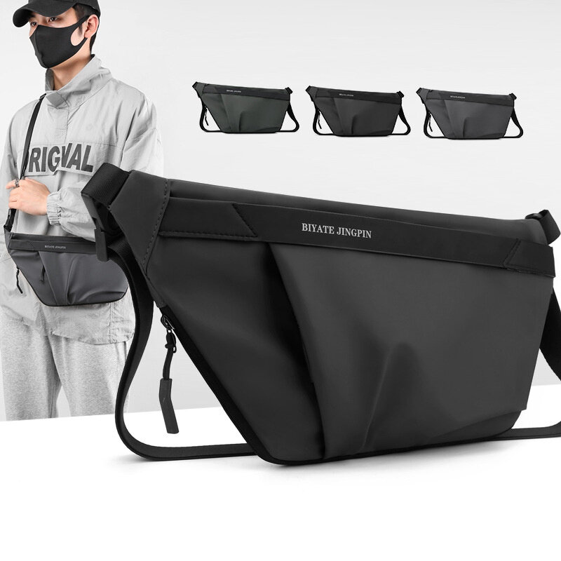 Men's Casual Chest Bag Outdoor Sports Waterproof Waist Bag Fashion Small Shoulder Bag Trendy Lightweight Crossbody Bag Phone Bag