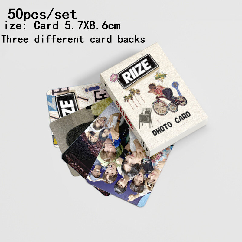 RIIZE 앨범 레이저 카드 플래시 카드, LOMO 카드, 성찬 은석 쇼타로, 원빈 보이 그룹 선물, 엽서, 사진 카드, KPOP, 세트당 50 개