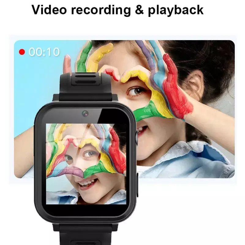 Kinder Musikspiel Smartwatch mit 24 Spielen Musik spielen Schritt zähler Fitness Tracker Zeitanzeige Video & Audio-Aufnahme mit Taschenlampe