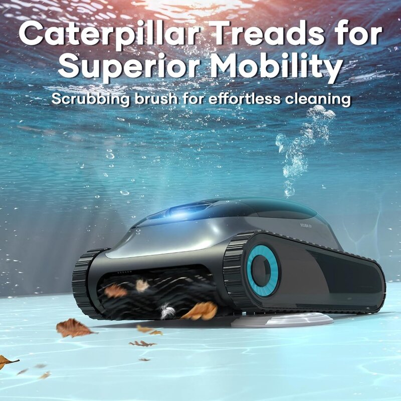 Cordless Robotic Pool Cleaner Pool Vacuum for Inground Pools Wall Waterline Cleaning WavePath 2.0 Smart Navigation (2024 New)