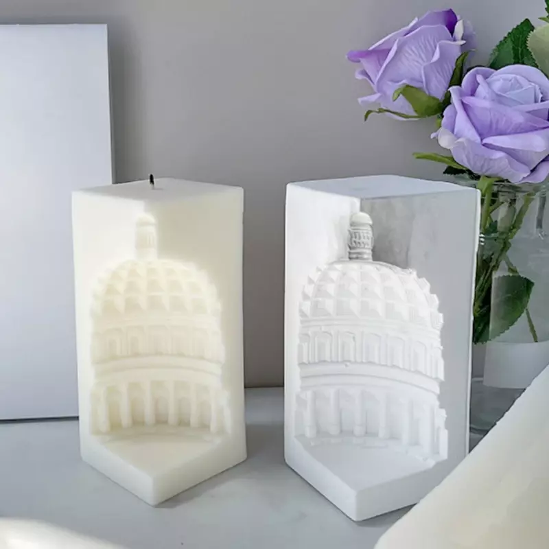 DIY Nordic architektura świeca silikonowe formy Dome Arch kolumna rzymska tynk mydło do odlewania świec zestaw do pakowania prezentów akcesoria do dekoracji domu