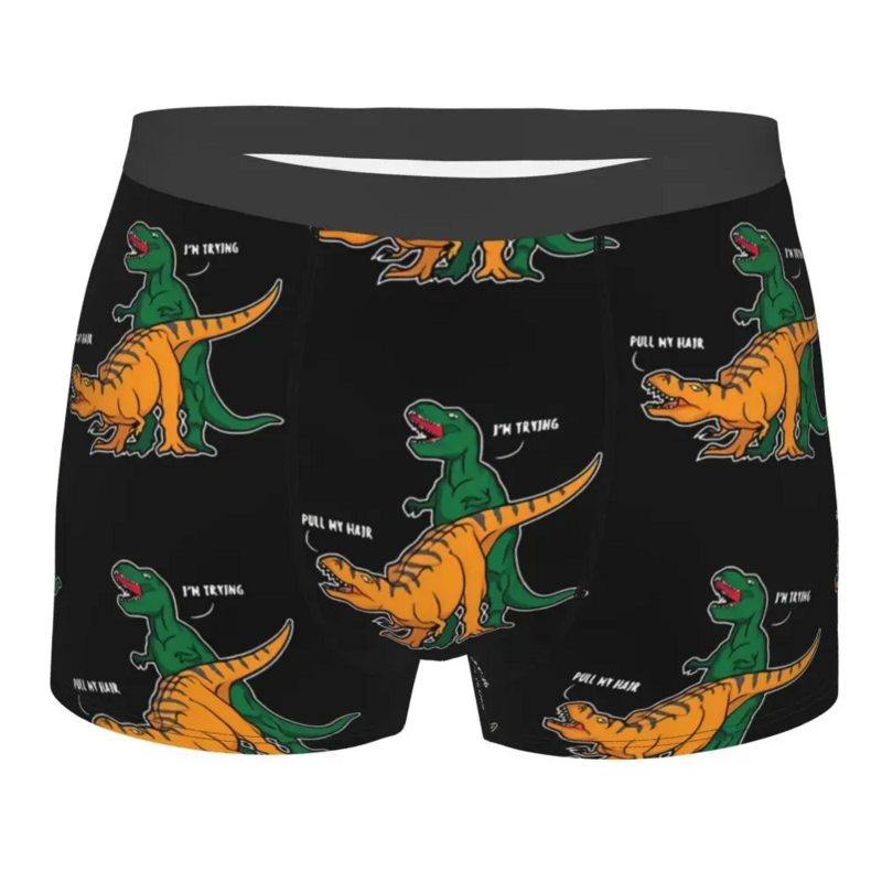 Slip Boxer da uomo T-Rex intimo dinosauri pantaloncini Sexy di alta qualità altamente traspiranti Idea regalo