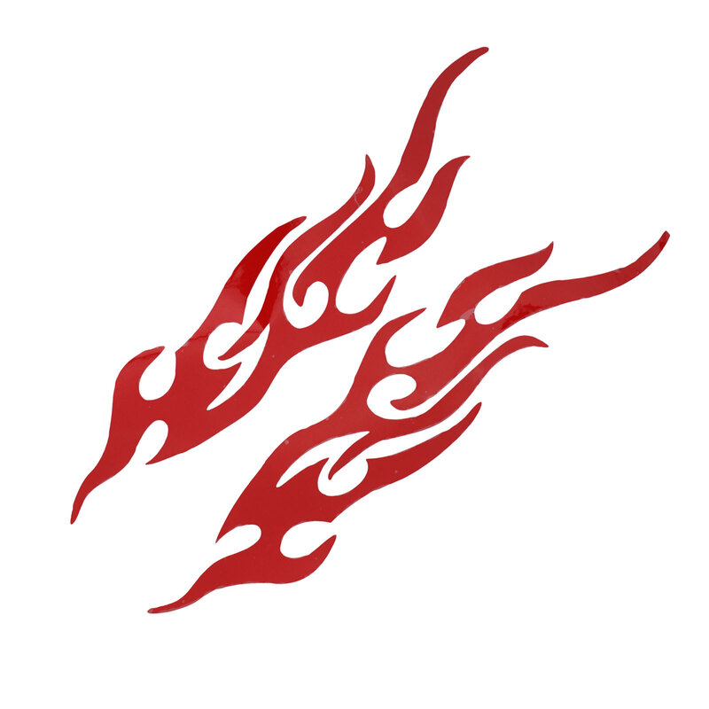 1Pc Universal DIY Flame Vinyl Decal Sticker Waterproof High-Quality For Car Motorcycle Gas Tank Fende Easy To Apply