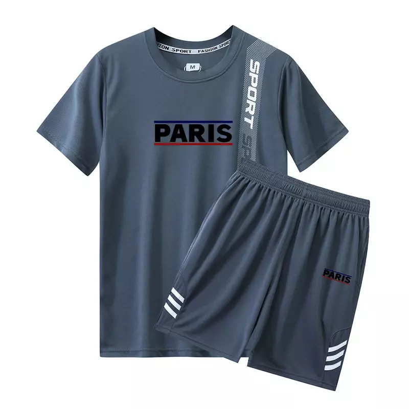 2024 neue Herren-Sets Sommer Freizeit kleidung Trainings anzug beliebte Kurzarm-T-Shirt-Shorts schnell trocknende und atmungsaktive 2-teilige Sets