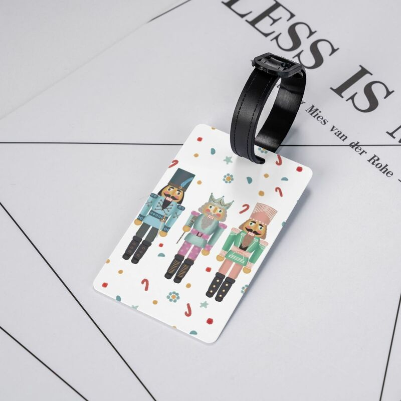 Nutcracker Party Luggage Tags for Travel Suitcase Christmas Nutcrackers Toy Soldier Privacy Cover Name ID Card