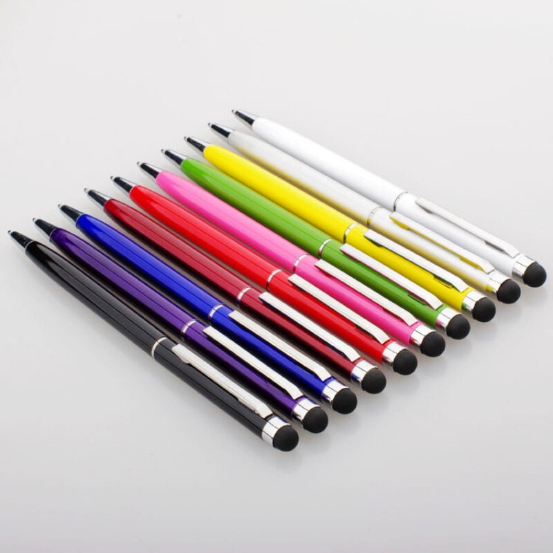 2000 pçs/lote 2 em 1 ponto de bola caneta toque stylus para ipad itouch iphone 13 12 11 xs max xr x para celular tablet pc colorido presente