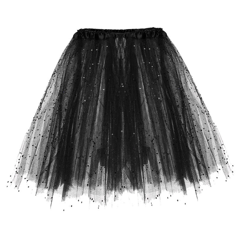 Robe de Rhà paillettes rondes pour femmes, jupe courte d'été, jupe sexy au-dessus du genou, jupe de ballet, danse latine, jupes de soirée noires, 2024