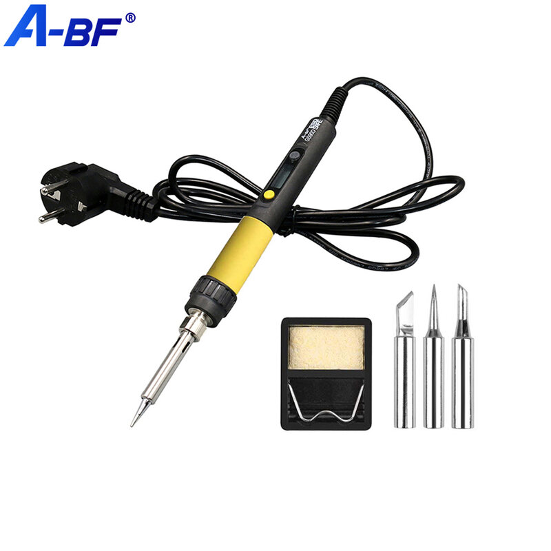 A-BF GS90D Electric Soldering Iron LCD Display Adjustable Temperature Hand Welding Tool Kit 220V Solder Iron with Soldering Tips