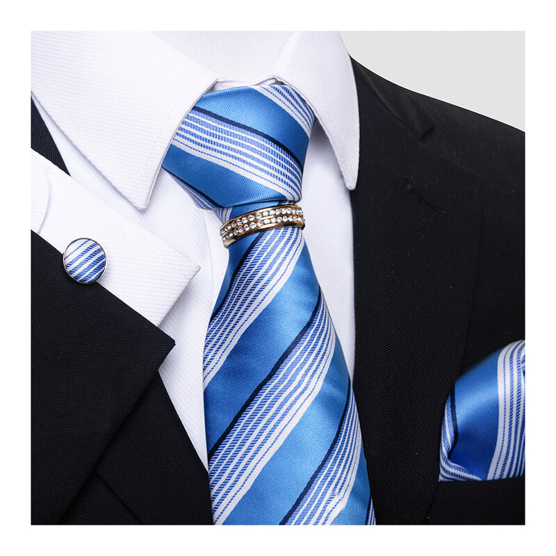 Mix Kleuren Zijde Huwelijkscadeau Tie Pocket Pleinen Set Stropdas Zwarte Mannen Pak Accessoires Abraham Lincoln 'S Verjaardag