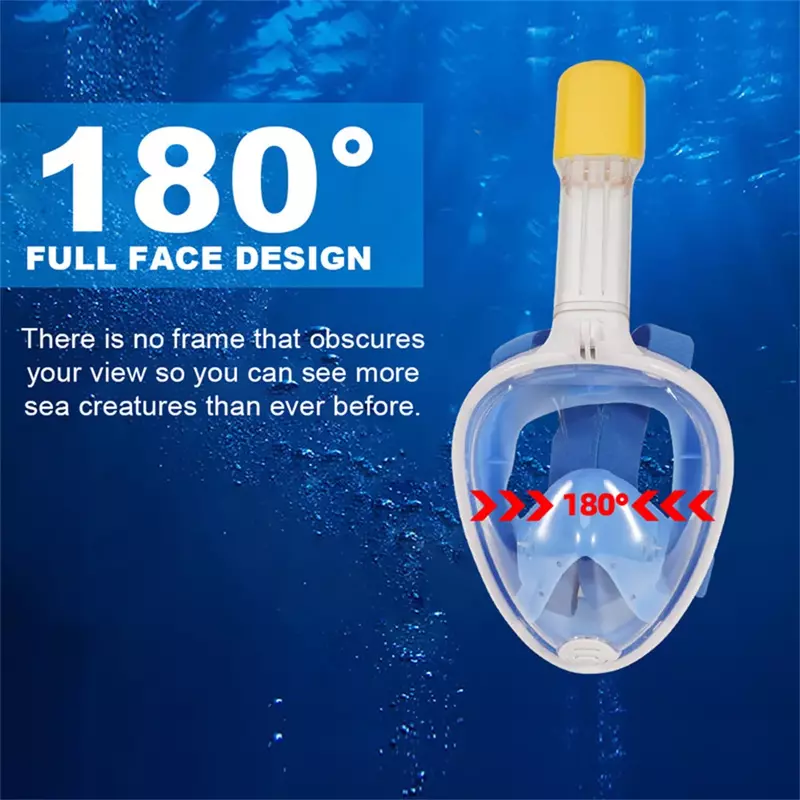 Masque de plongée en apnée à Double Tube en Silicone, masque de plongée à sec complet, masque de natation pour adultes, lunettes de plongée, respiration sous-marine autonome