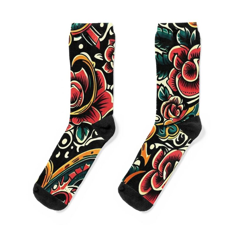 Neo-Traditional Pattern #13 Socks floor compression anti-slip Wholesale Male Socks Women's