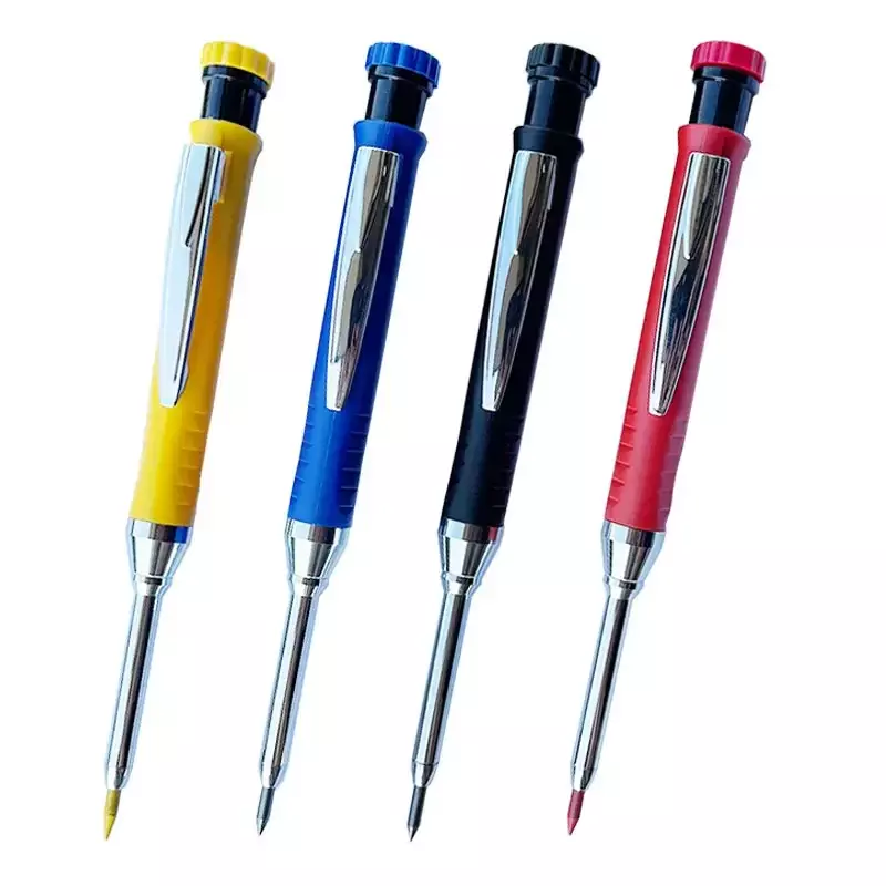 Crayon mécanique de charpentier solide avec taille-crayon, travail de calcul, construction, crayon de charpentier à tête longue, fourniture de papeterie, 2.8mm