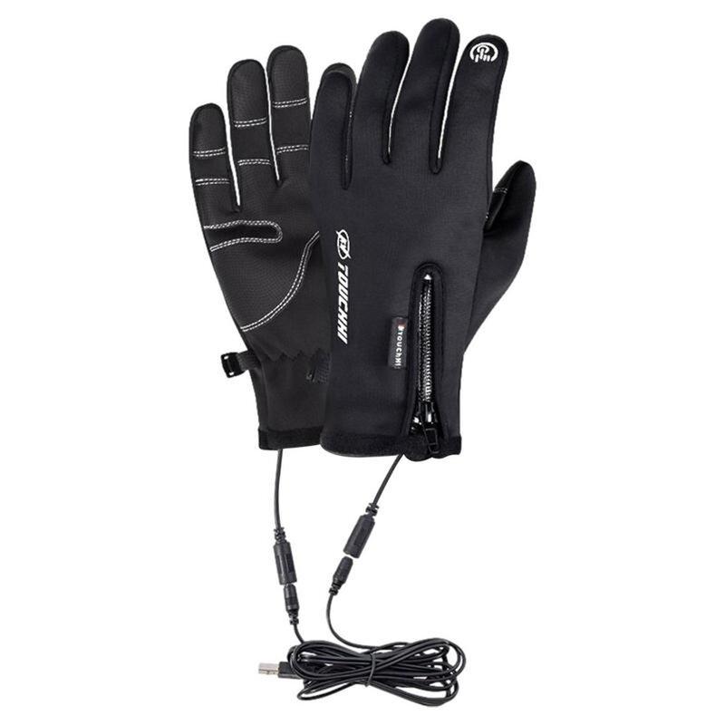 1 Paar Verwarmde Fietshandschoenen Elektrisch Verwarmde Handwarmer Usb Winter Warme Handschoenen Voor Fietsen Outdoor Wandelen Motorfiets Ski-Camping