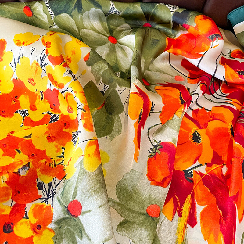 Bufandas cuadradas de seda para mujer, chales de estilo Popular, protector solar de lujo para playa, nuevo diseño, 180x90cm, las cuatro estaciones, 2023