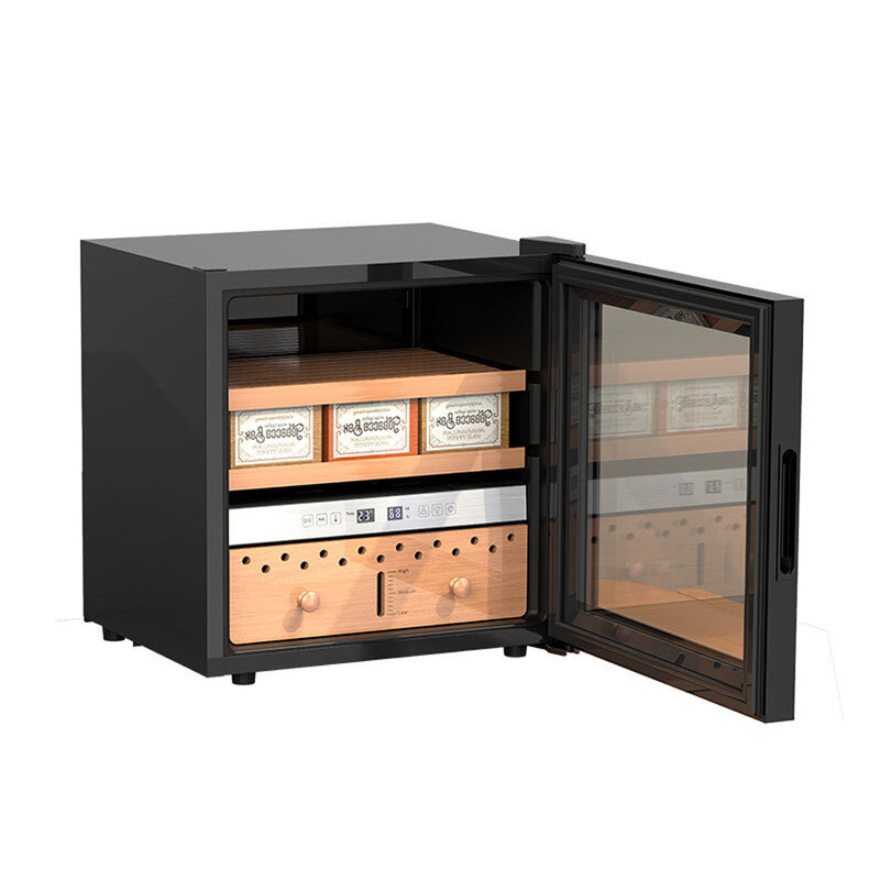 27L Constant Temperature Cigar Cabinets Small Cigar Moisturizing Cabinet 150-250 Pieces Heladera Exhibidora