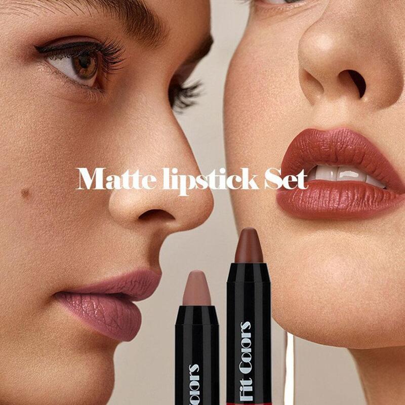 Lasting Waterproof Lip Liner Pencil - Matte Brown Lipstick Lip Contouring Moisturizing Crayon, Balm Cosmetics Pigments, D4S8