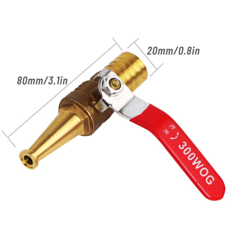 LXAF Solid Brass Hose Nozzle Heavy Duty High Pressure Hose Nozzle for Garden Hose Water Hose Nozzle Sprayer for Car Wash