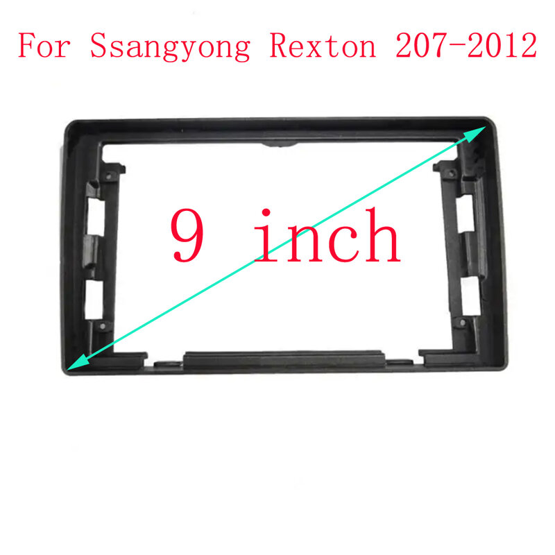 Adaptor Fascia bingkai Mobil 9 inci Kit Panel Fitting Dash Audio layar besar Android untuk Ssangyong Rexton 2007-2012