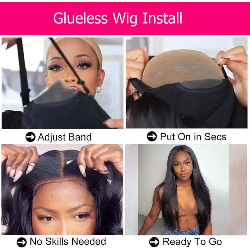 Wig tanpa lem 13x6 gelombang tubuh HD renda depan rambut manusia untuk wanita Wig tanpa lem siap pakai 13x4 pakai dan Go tanpa lem renda depan rambut manusia