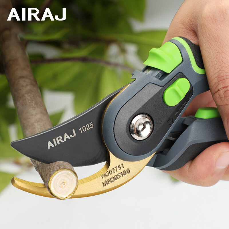 AIRAJ Gardening Pruning Shears, Which Can Cut Branches of 24mm Diameter, Fruit Trees, Flowers,Branches and Scissors Hand Tools