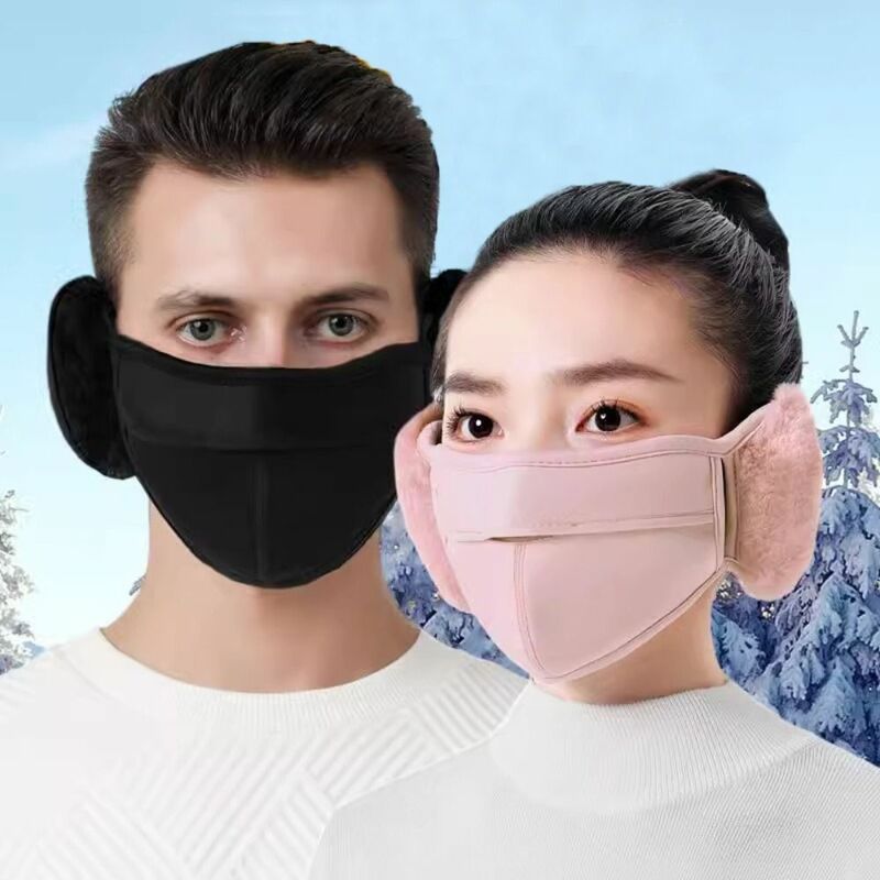 Orejeras de forro polar para mujer, máscara Simple a prueba de polvo, a prueba de viento, calentador de orejas, calentador de orejas, envoltura de orejeras, máscara de invierno