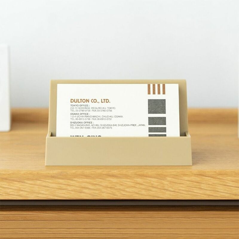 Portatarjetas de visita antideslizante, caja de exhibición de tarjetas inclinada de plástico Simple, organizador de tarjetas duradero, exposición