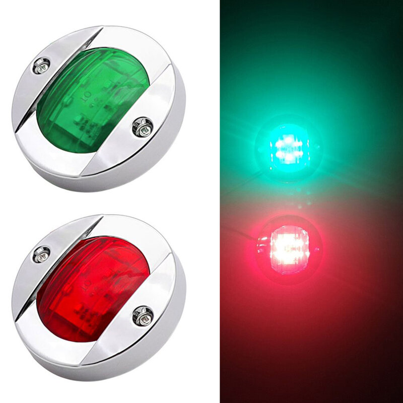 Luz LED Para Barco, Impermeable IP68, 12V, 2 Piezas, Warna Rojo Y Verde, Luces De Advertencia Para Yate Marino